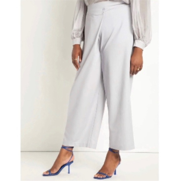 Eloquii Asymmetrical Wide Leg Trouser - Picture 3 of 9